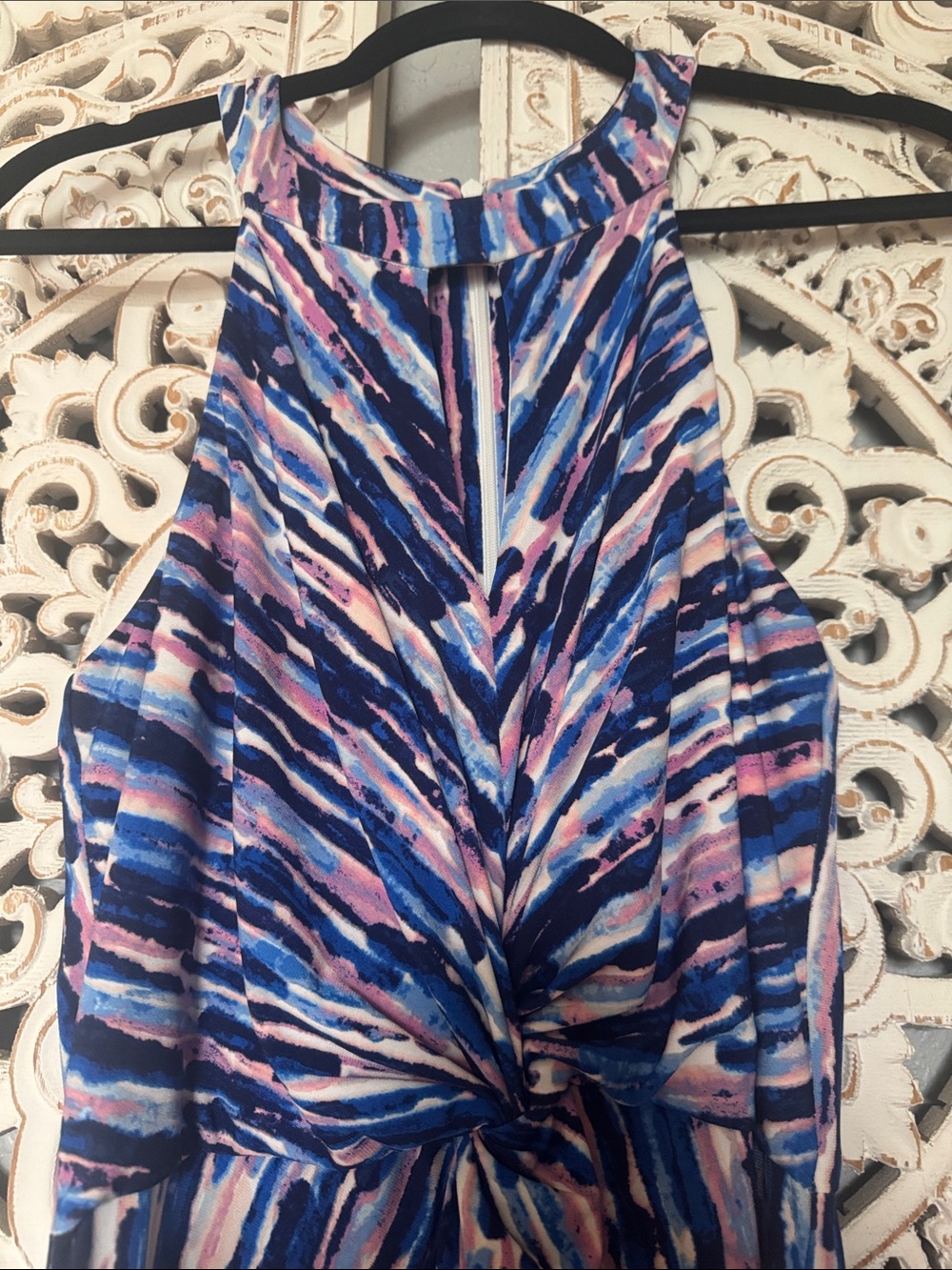 Eliza J Blue and Pink Abstract Maxi Dress - Picture 2 of 14